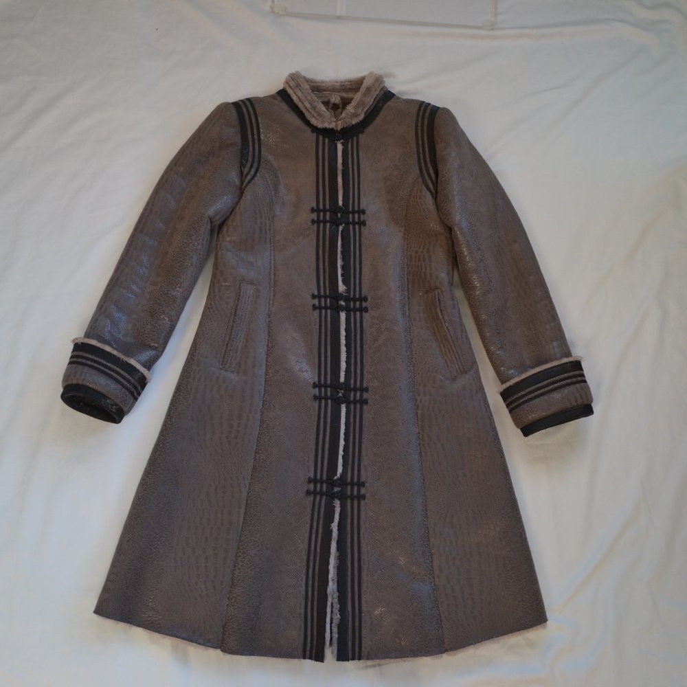 Mongolian Shearling Leather Coat